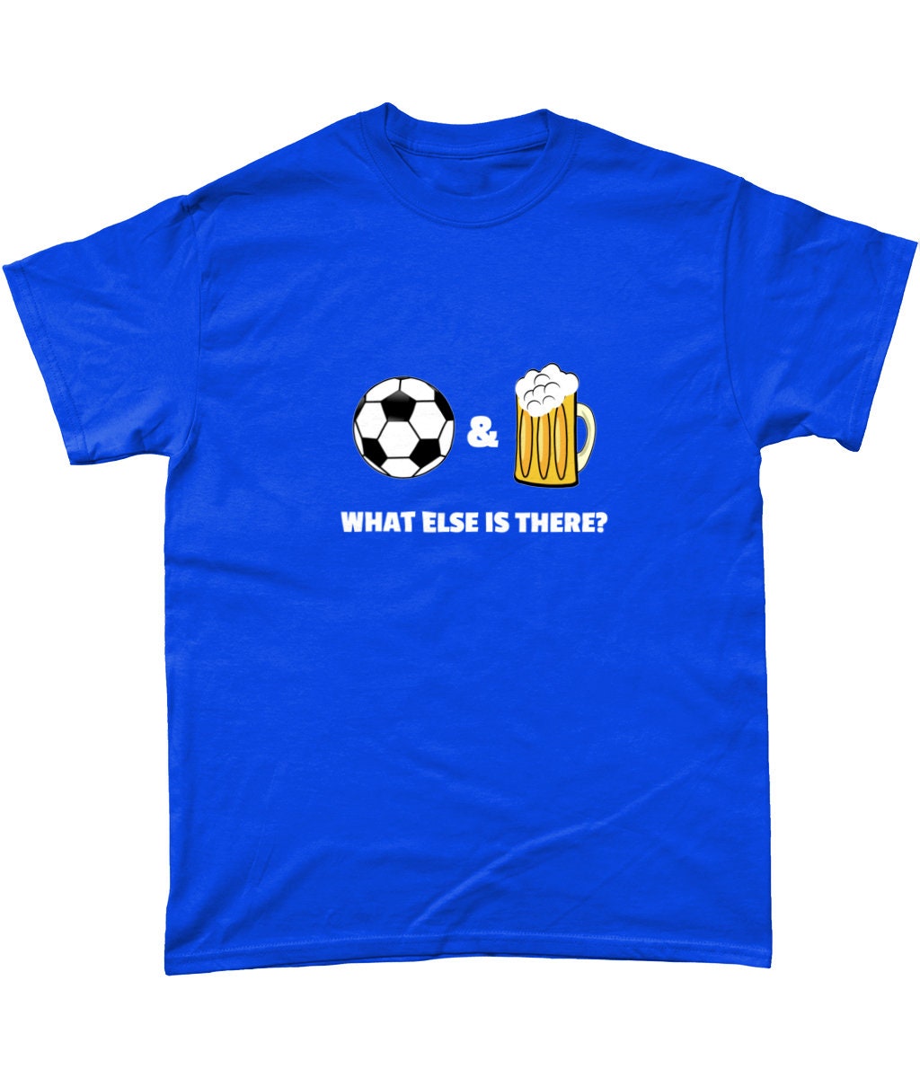 T-shirt "Footy & Beer What Else Is There" – Maglia Uomo Calcio E Birra, Regalo Divertente - Foto 2
