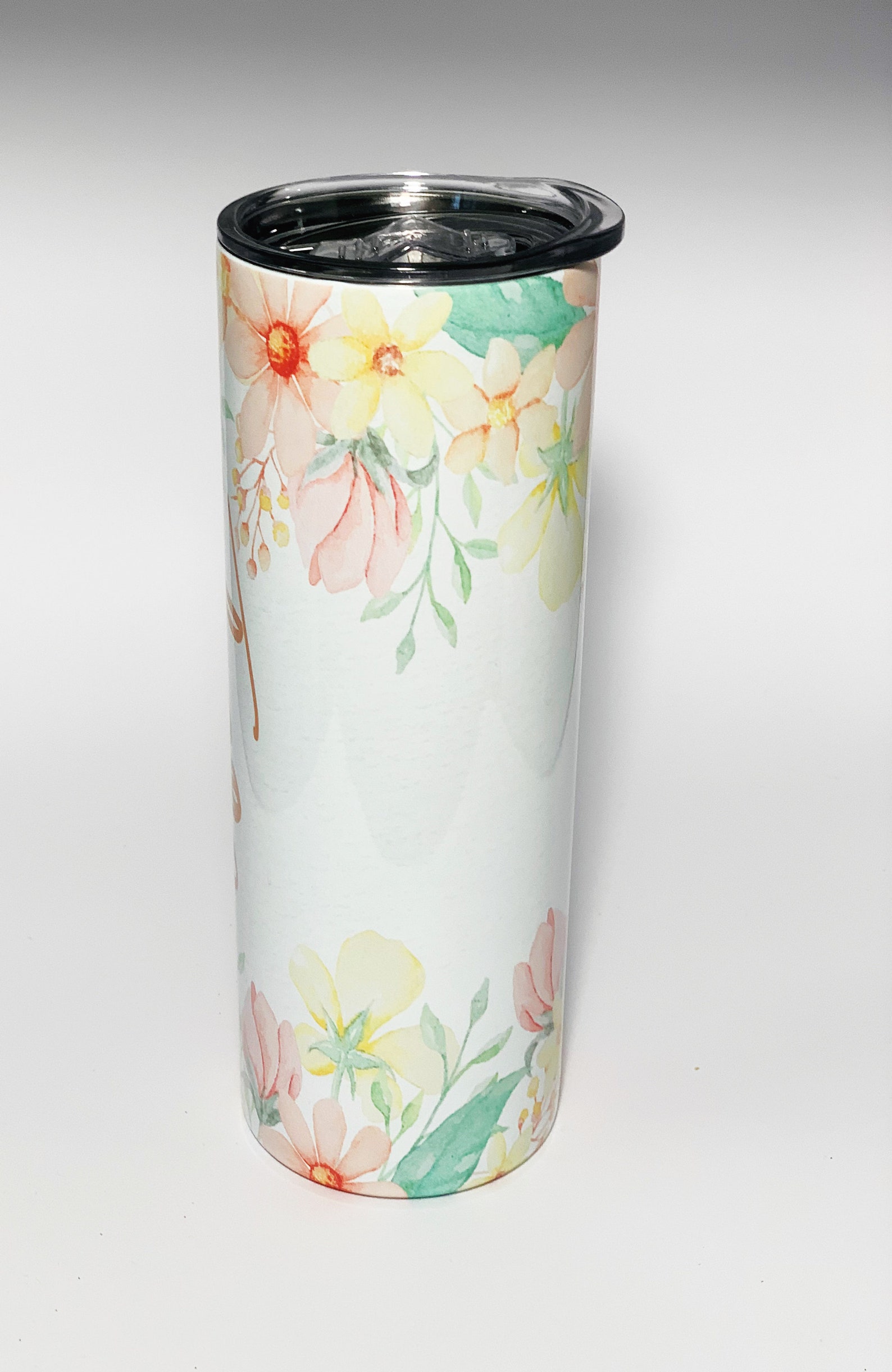 Delicate Flower Tumbler Stainless Steel Personalized Etsy