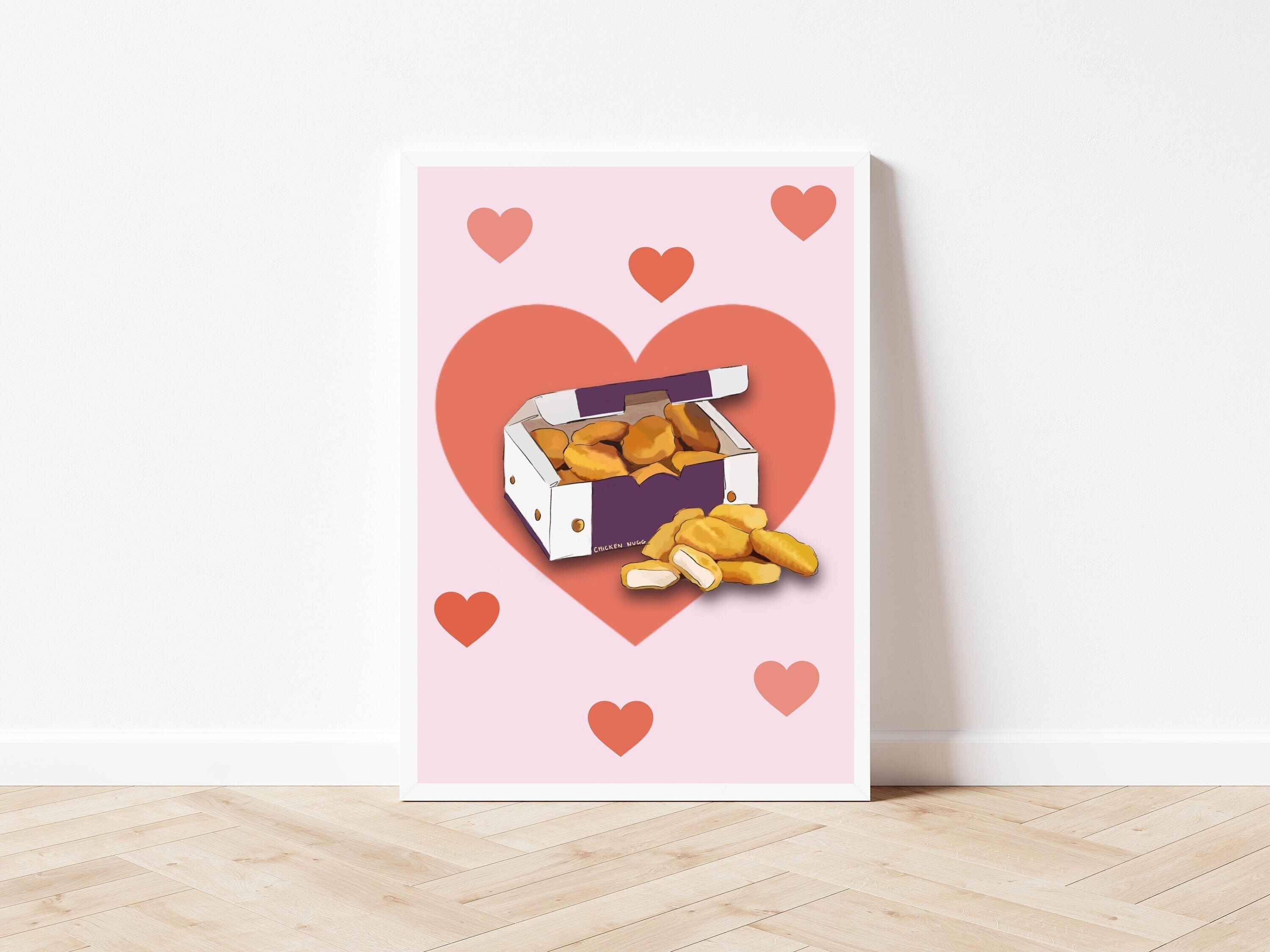 Chicken Nuggets Art Print Food Artwork Print A5 A4 A3 - Etsy