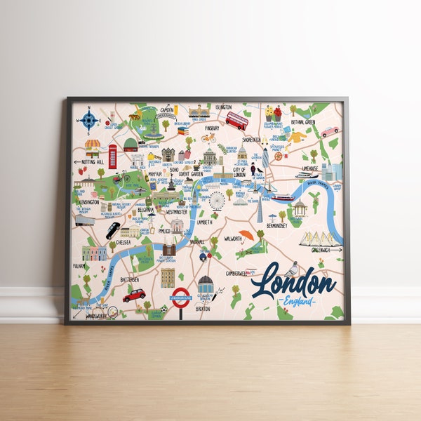 Londres - Impression carte