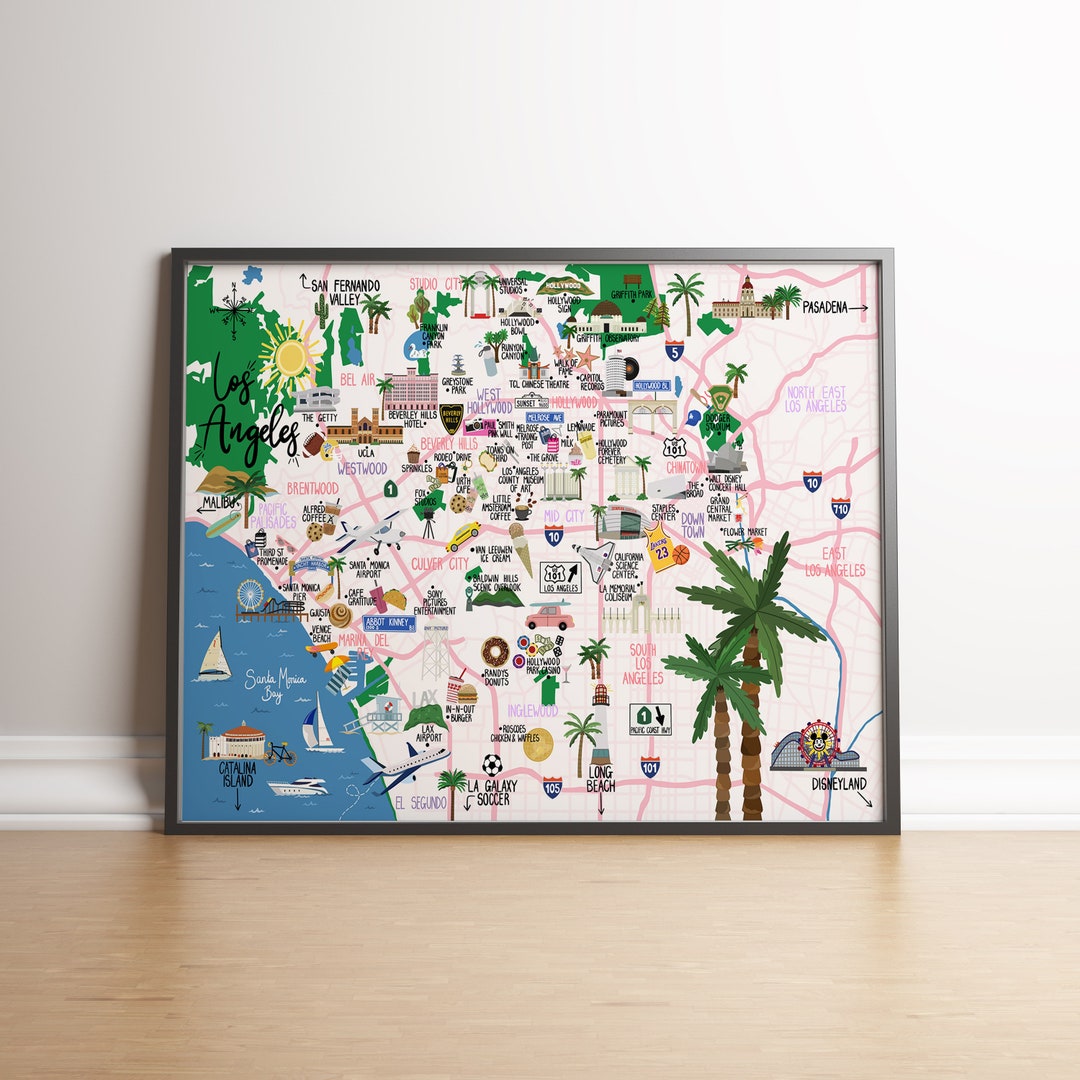 ロサンゼルス - 地図と旅行ガイド - Etsy 日本