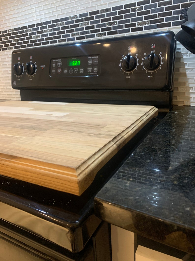 Teak Wood Multipurpose Butcher Block, Stove Top Cover, and Cutting