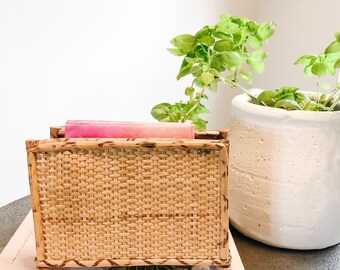 Wicker Napkin Holder Etsy