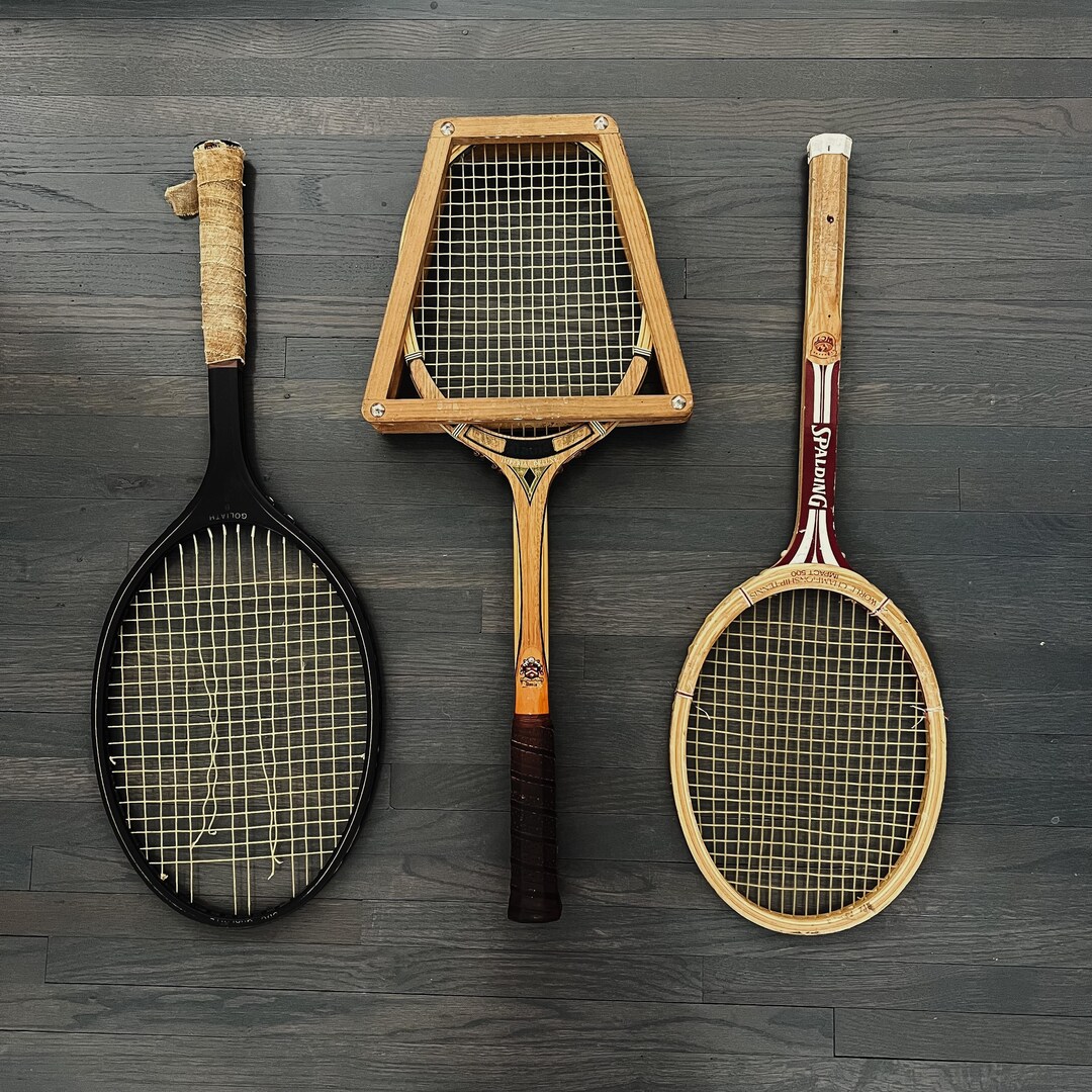 Vintage Wooden Tennis Racquets (3), Set of Vintage Wooden Tennis ...