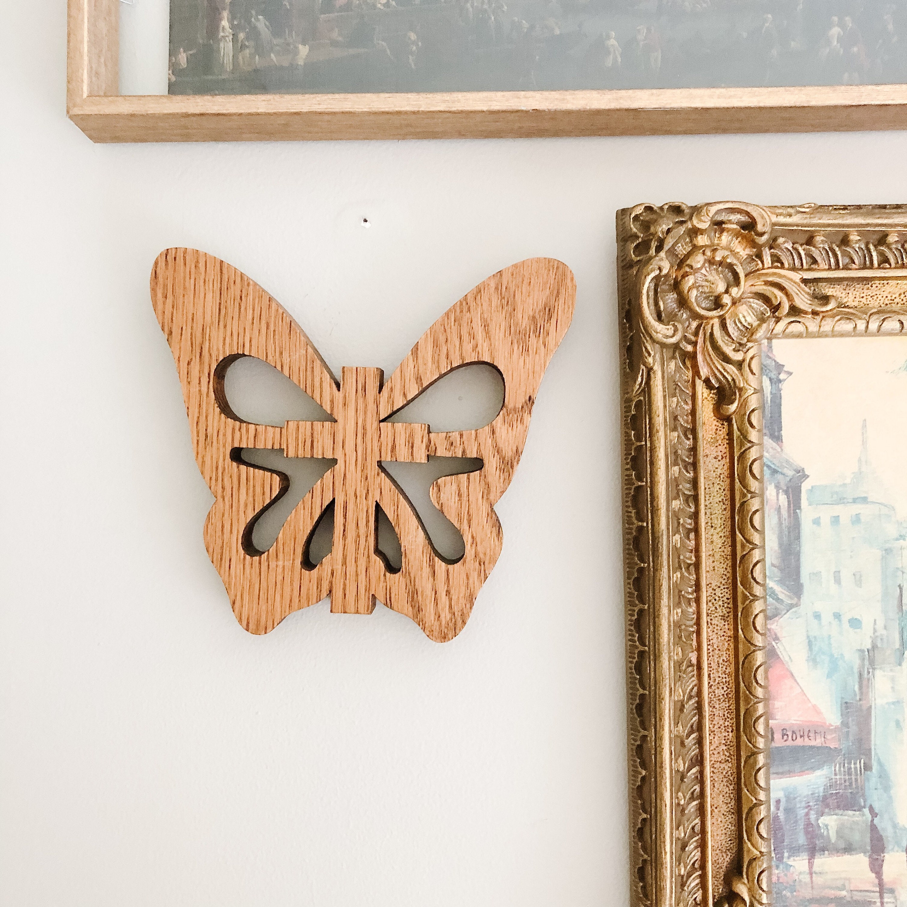 Vintage Wooden Wall Butterfly Wood Butterfly Wall Decor Etsy