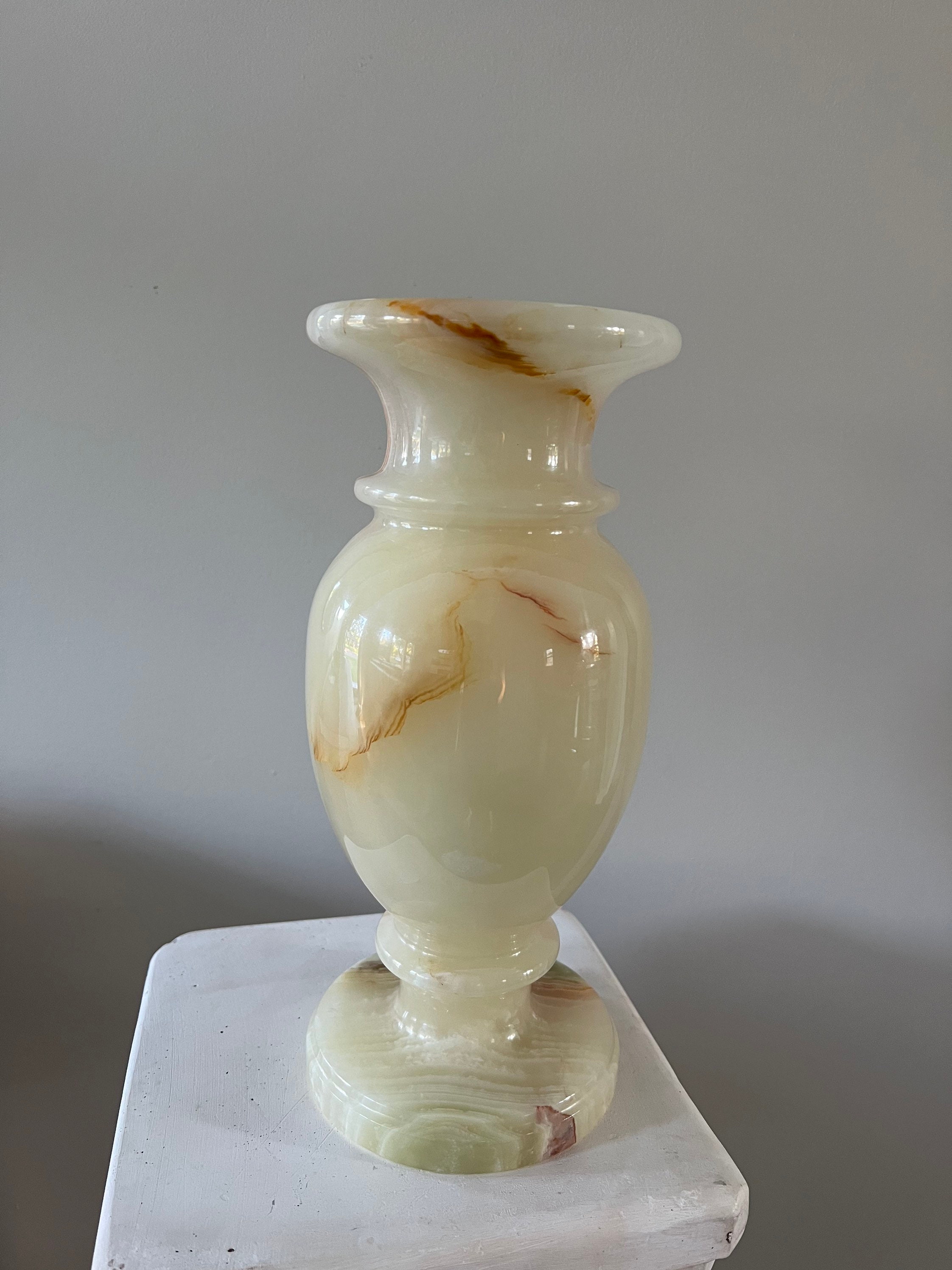 Large Vintage Onyx Vase 12 Large Stone Vase Vintage Vintage Etsy