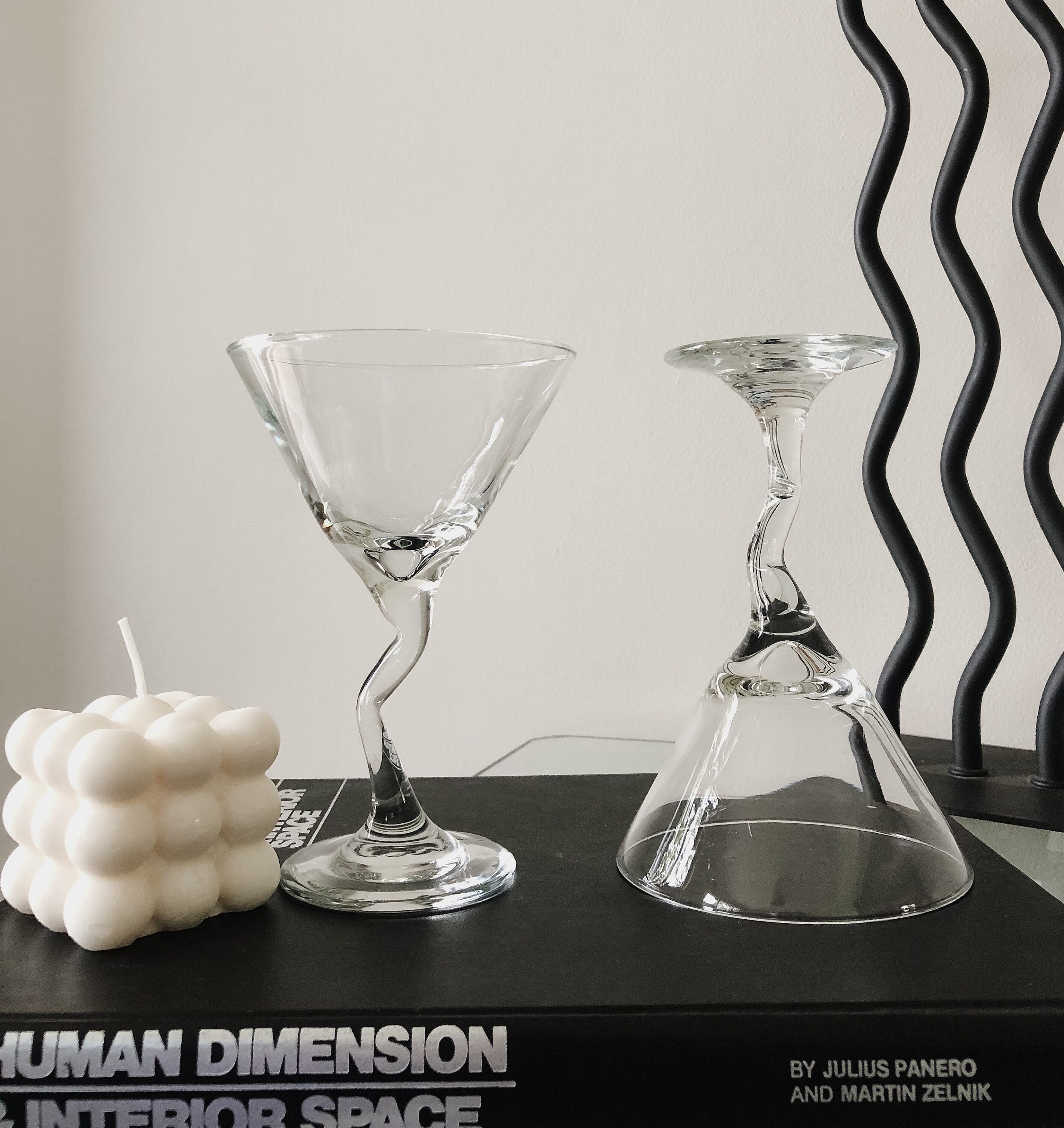 Vintage Zigzag Z Martini Glasses Set of 4 Z Stem Libbey Z Etsy