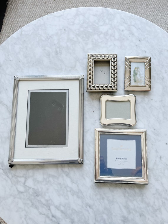 Silver Ornate/metal Picture Frames Set of 5 Vintage Silver Etsy