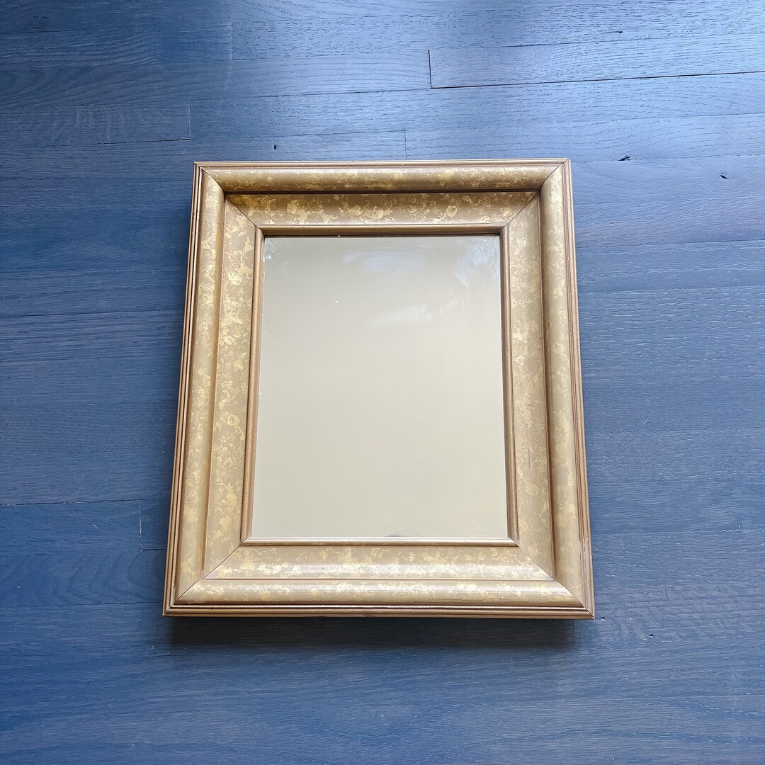 Vintage Gold Framed Wall Mirror Square Mirror With Gold Etsy