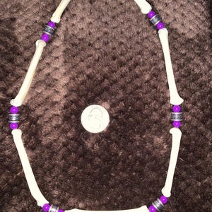 Fox Coyote Paw bone with metal and lavender purple