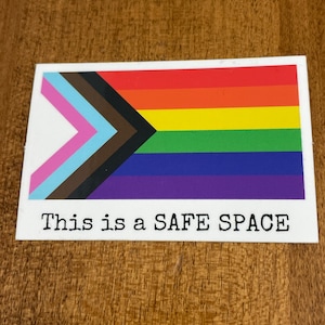 This is a safe space | Ally sticker | Inclusive classroom sticker | LGBTQ+ | pride month | rainbow sticker