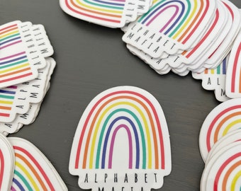 Rainbow pride sticker| LGBTQ+ pride| water bottle decal | alphabet mafia sticker |die cut | pride month