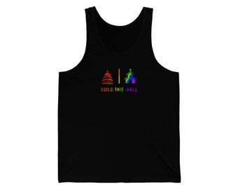 Rainbow Build This Wall Unisex Jersey Tank