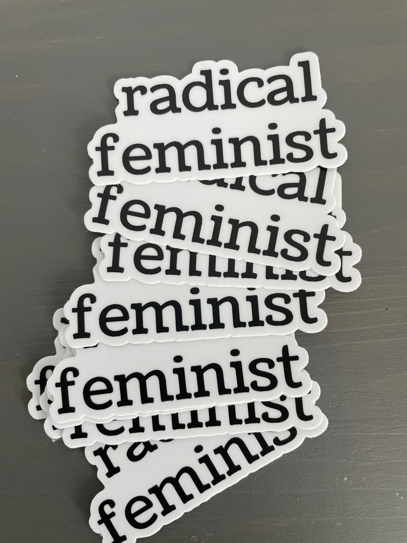 Radical Feminist women’s rights equality female minimalist sticker image 1