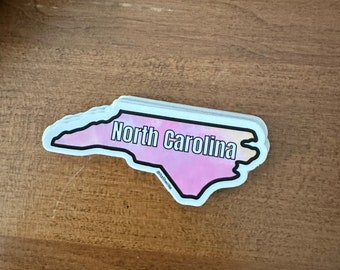 North Carolina sticker | NC sticker | North Carolina sticker | pink nc sticker | nc pride sticker