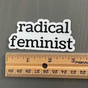 Radical Feminist women’s rights equality female minimalist sticker image 2