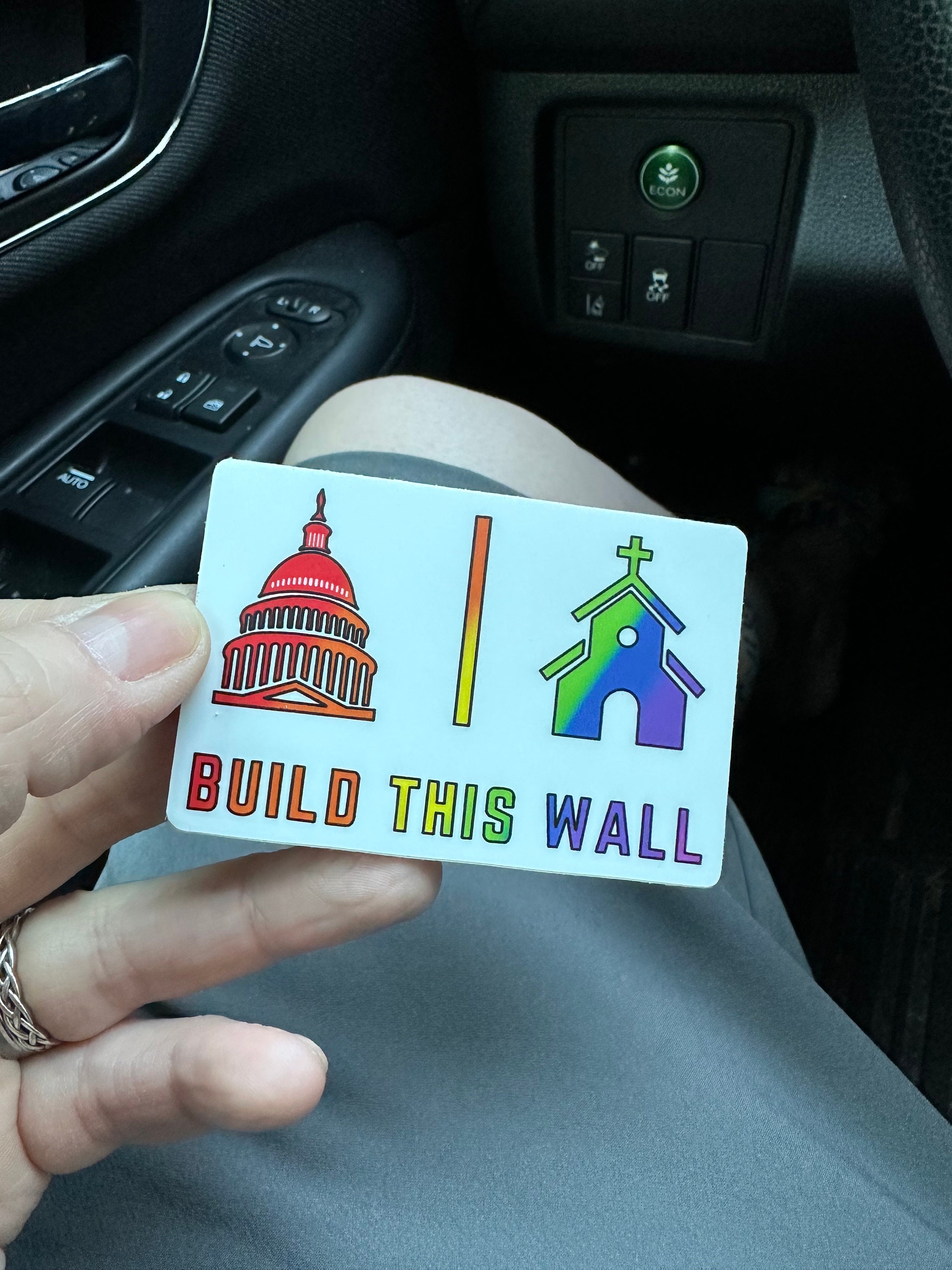 Build This Wall Sticker Ally Sticker Separate Church and - Etsy