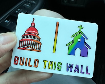 Build this wall Sticker | Ally sticker | separate church and state sticker | LGBTQ+ | pride month | rainbow sticker