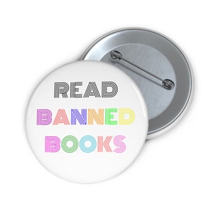 Read Banned Books Pin Button