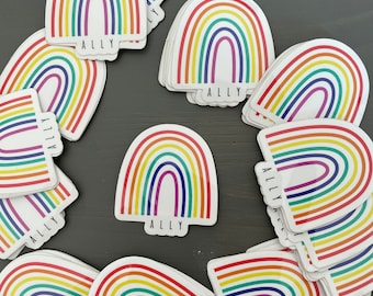 Ally sticker | LGBT pride ally sticker | LGBTQ+ | pride month | rainbow sticker