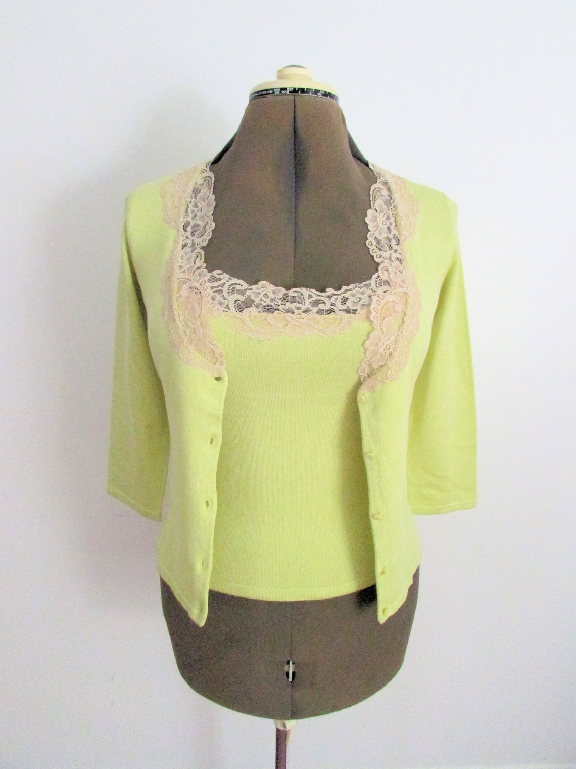 ann taylor green cardigan