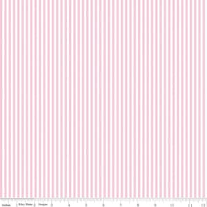 1/8” Stripe Peony | Baby pink | Riley Blake Designs | C495-PEONY | 100% cotton | design by RBD | ships fast | 43"44" width