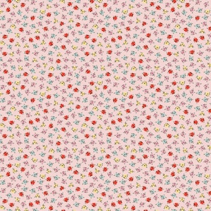 Delightful pink  - my favorite things | Poppy cotton | in stock | ditsy | floral| vintage | Lori Woods