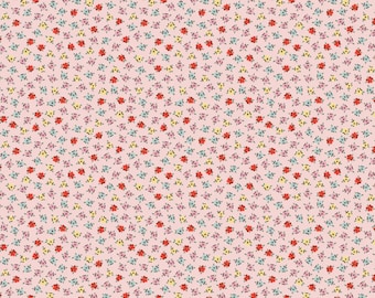 Delightful pink  - my favorite things | Poppy cotton | in stock | ditsy | floral| vintage | Lori Woods