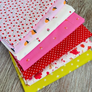 Strawberry fair day 6 | Fat quarters bundles 7 fabrics | AGF RBD | Poppie cotton Summer