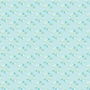 Market day  - floral wreath teal | Poppie cotton | Amy Jordan | vintage | in stock - MK24561