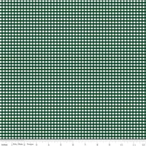 1/8” Small Gingham Christmas green | Riley Blake Designs | C440 | 100% cotton | design by RBD | in stock
