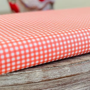 1/8” Small Gingham Salmon Riley Blake Designs | C440 | 100% cotton | design by RBD | in stock