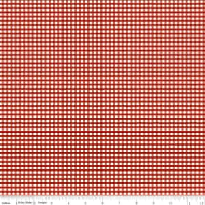 1/8” Small Gingham Barn red | Riley Blake Designs | C440 | 100% cotton | design by RBD | in stock
