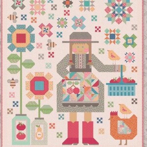 It's Sew Emma The Quilted Farm girl Quilt Pattern | P051-ISE-317 | bee in my bonnet | Lori holt - in stock - paper pattern