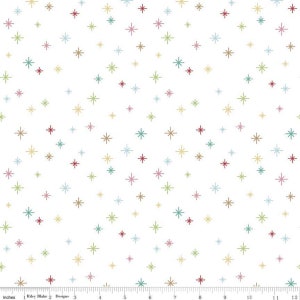 Cozy Christmas by Lori Holt -  C5365-WHITE | RBD | holiday sparkle | 100% cotton | christmas fabric l ships fast
