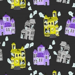 Bring Your Own Boos Ghost Hosts - Spooky Black Fabric | Cotton+Steel Fabrics | Calli and co - CC300-SB2