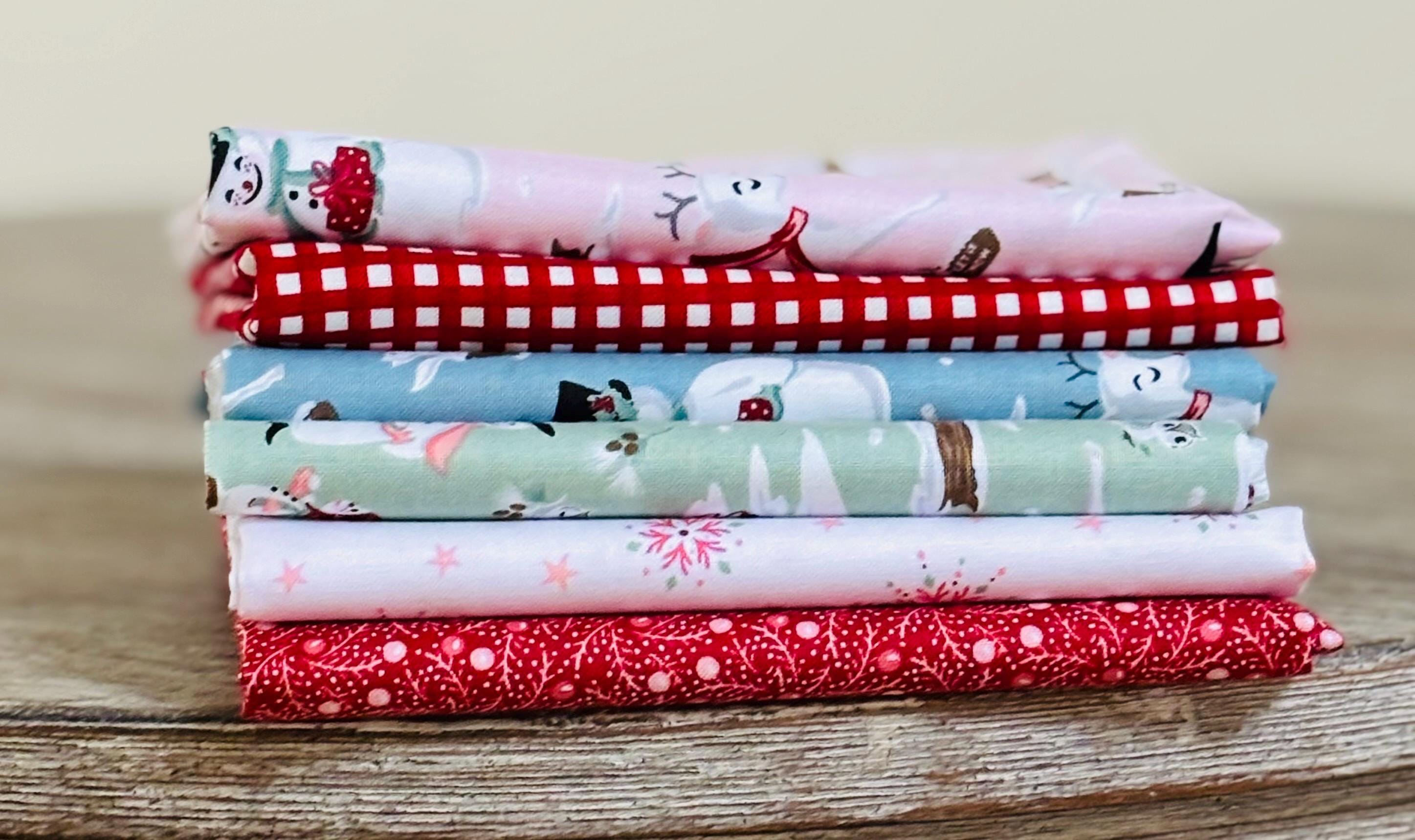 Frost and flurry Mini bundle #1 + blenders 6 FQ / 1/2 yards| Poppie cotton | Sheri McCulley | vintage | in stock - holiday christmas