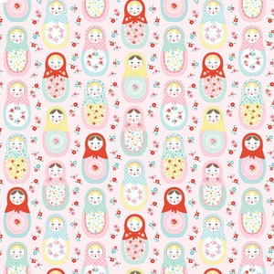 Market day  - Nesting Dolls pink | Poppie cotton | Amy Jordan | vintage | in stock - MK24551