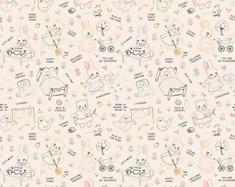 Home sweet home chore time multi | Poppie cotton | Elea Lutz | vintage | in stock - VR24460
