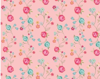 Calico Cowgirls - Poppie Baumwolle Lori Wälder | Blumen & Ranken rosa CW24818