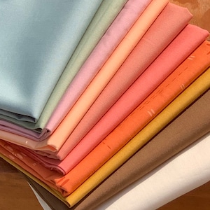 Roots of nature AGF blenders | Fat quarters bundles 10 fabrics | Fast shipping | Pure solids | Bonnie Christine | Wild forgotten