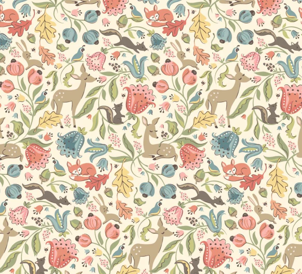 Wildwood dwellings | Poppie cotton | Sheri McCulley | vintage | in stock - WW25100 - Dear meadow cream