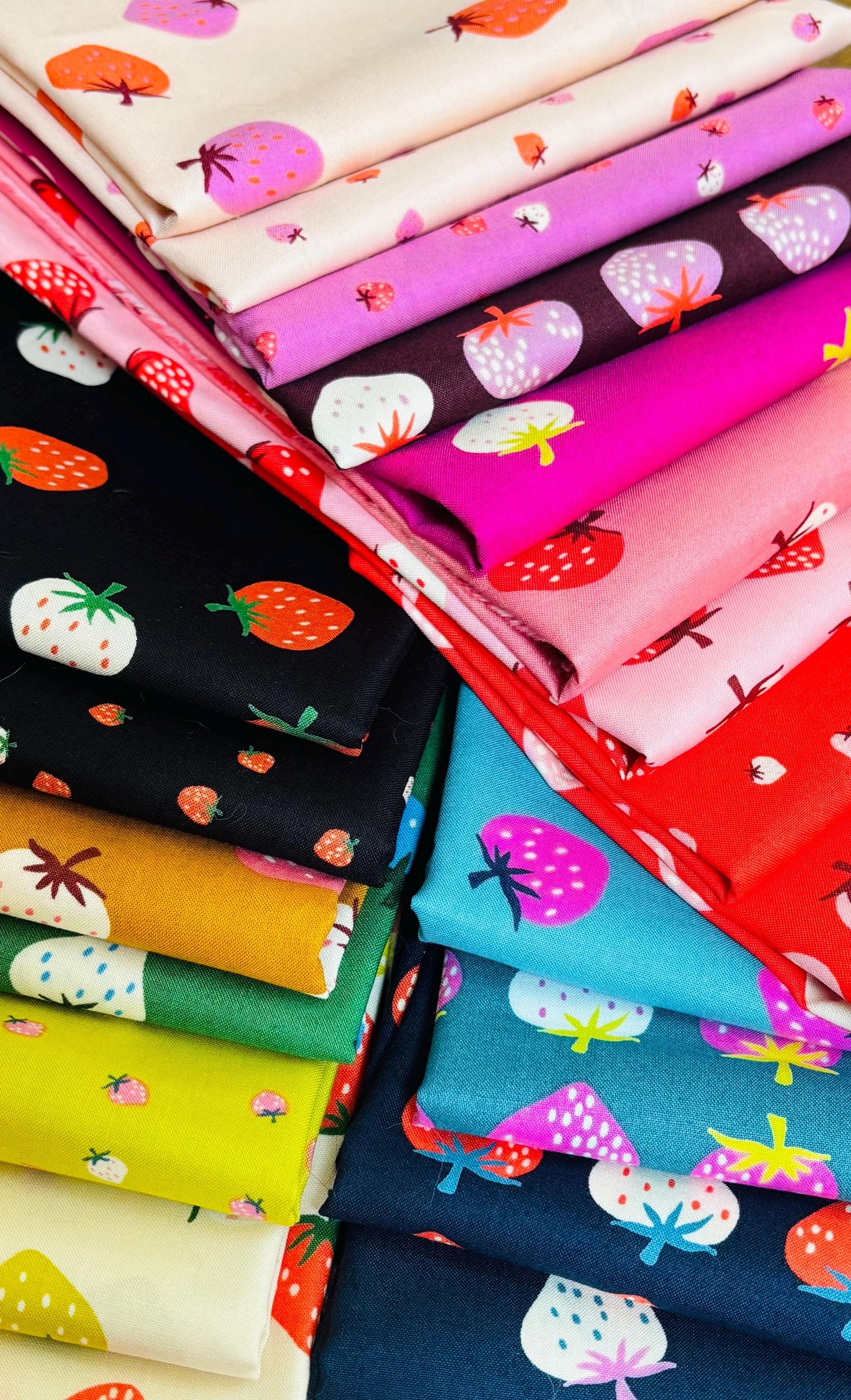 Strawberry 20 Fat quarter bundle | Ruby star  l in stock | summer | Fast shipping | 18" x 22" x 20 or half yard | Kimberly Kight