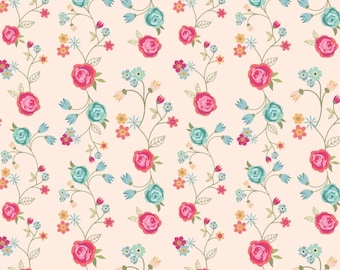 Calico Cowgirls - Poppie Baumwolle Lori Wälder | vorrätig - Floral & Vines Natural CW24819