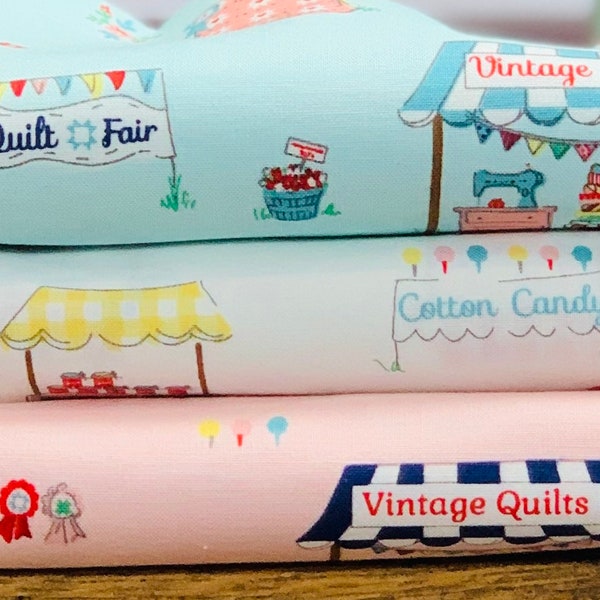 Quilt Fair 3 Fat Quarter Bundle by Tasha Noel | RBD | in stock | Vintage l Main prints