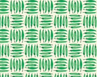 LV804-FG3 In The Vegetable Garden - Green Pea - French Green Bean Fabric Cotton+Steel Fabrics | Loes van Oosten - in stock