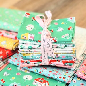 Home sweet home 21 Fat quarters / 1/2 yards| Poppie cotton | Elea Lutz | vintage | in stock - FREE US shipping