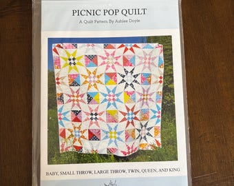 Picnic pop quilt CQ 007 Crinkly quilts Schnittmuster Ashlee Doyle - Versand sofort möglich