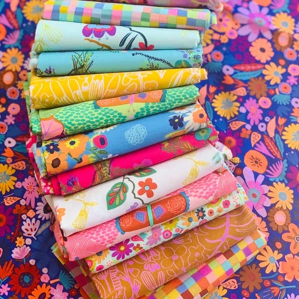 Harmony collection II - Fat quarter bundle 14 fabrics - Carolyn Gavin for conservatory craft - panel not included - in stock