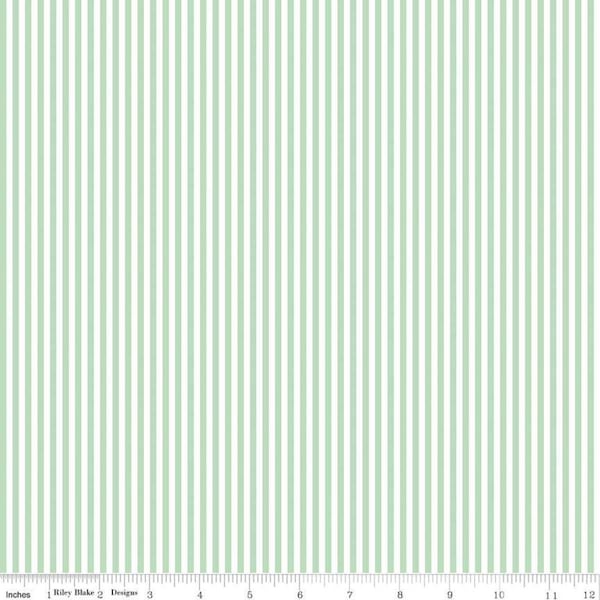 1/8” Stripe sweet mint | light green | Riley Blake Designs | C495 | 100% cotton | design by RBD | ships fast | 43"44" width